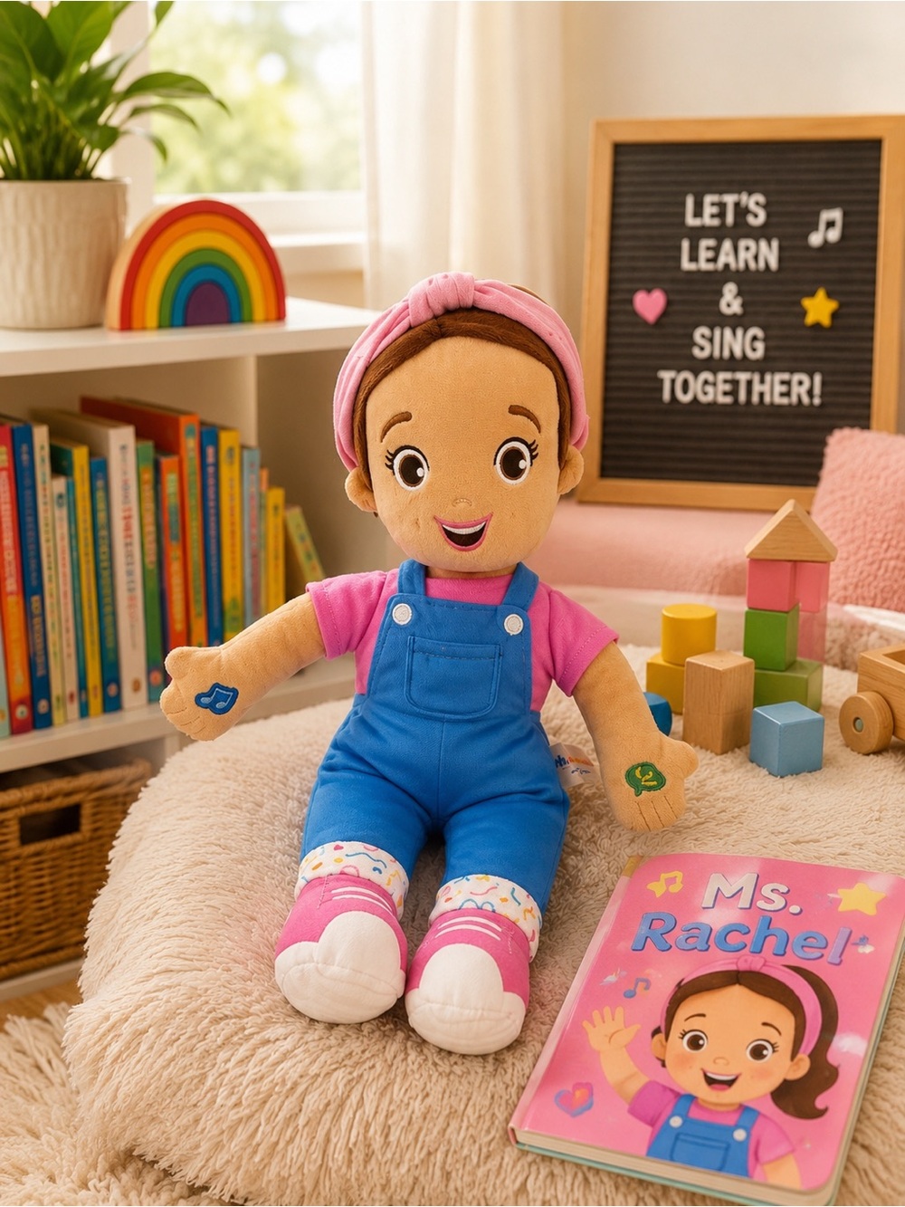 Ms. Rachel Speak & Sing Interactive Plush Doll 16” Educational Musical Toy